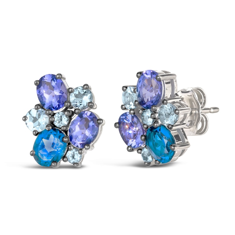 Main Image 2 of Le Vian Mare Azzurro Natural Multi-Gemstone Earrings  14K Vanilla Gold