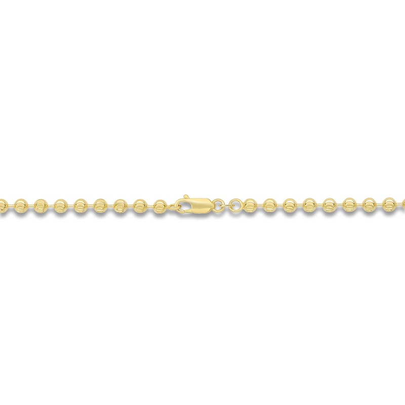 Italia D'Oro Diamond-Cut Solid Ball Chain Necklace 14K Yellow Gold 18 4.0mm