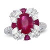 Thumbnail Image 1 of Natural Ruby & Diamond Ring 1-3/8 ct tw 18K White Gold