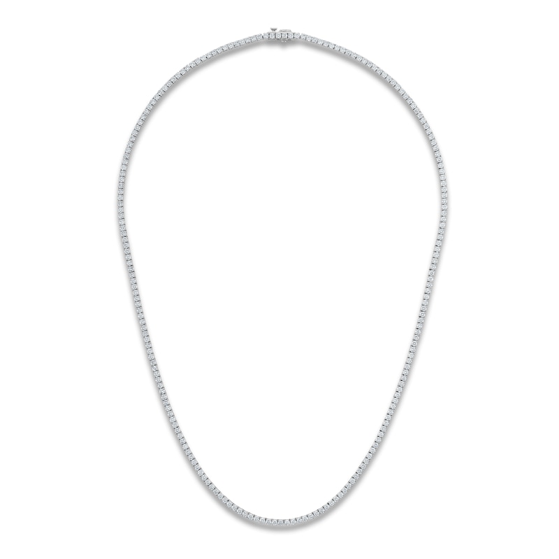 Main Image 1 of Brilliant Moments Diamond Tennis Necklace 12 ct tw 14K White Gold 22.25"