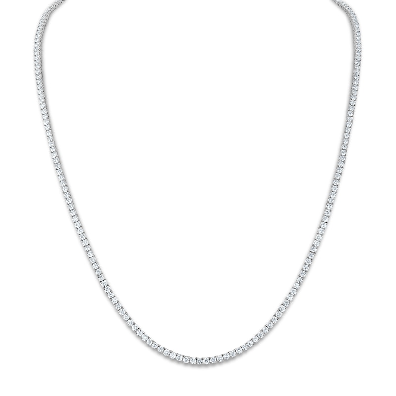 Main Image 2 of Brilliant Moments Diamond Tennis Necklace 12 ct tw 14K White Gold 22.25"