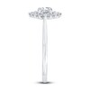 Thumbnail Image 2 of Diamond Engagement Ring 3/4 ct tw Round/Baguette 14K White Gold