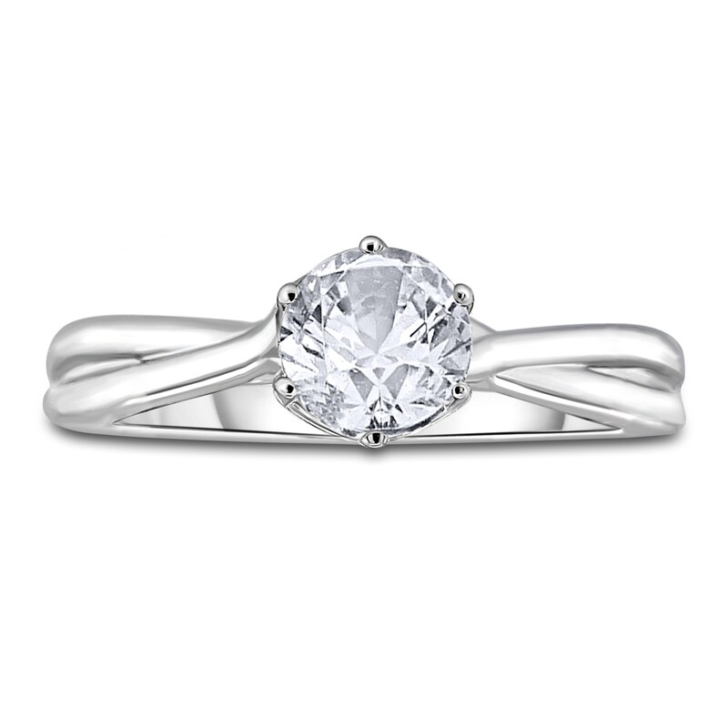 Main Image 3 of Diamond Solitaire Twist Engagement Ring 1-1/2 ct tw Round 14K White Gold (I2/I)