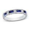 Thumbnail Image 1 of Kirk Kara Natural Blue Sapphire Anniversary Band 1/20 ct tw Diamonds 18K White Gold