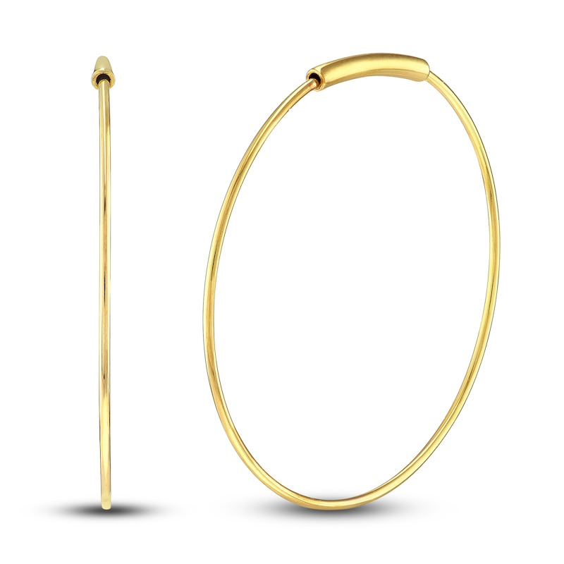 Main Image 1 of Round Endless Hoop Earrings 14K Yellow Gold 25mm