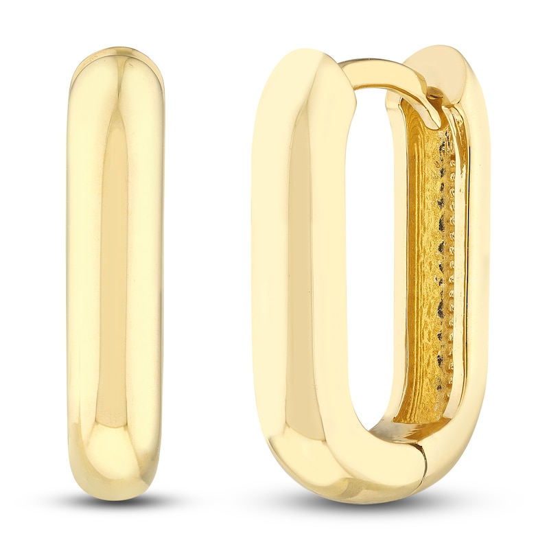 Huggie Earrings 14K Yellow Gold 15mm