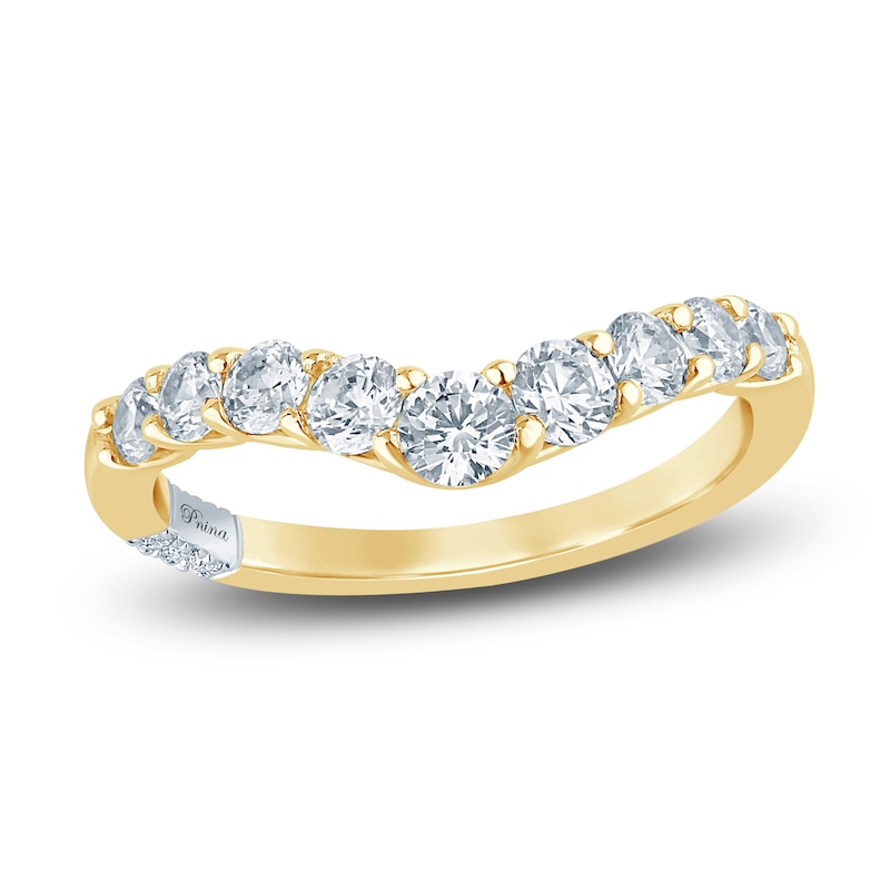 Pnina Tornai Lab-Created Diamond Contour Anniversary Band 1 ct tw Round 14K Yellow Gold