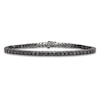 Thumbnail Image 1 of Men's Black Diamond Tennis Bracelet 11 ct tw Round Sterling Silver