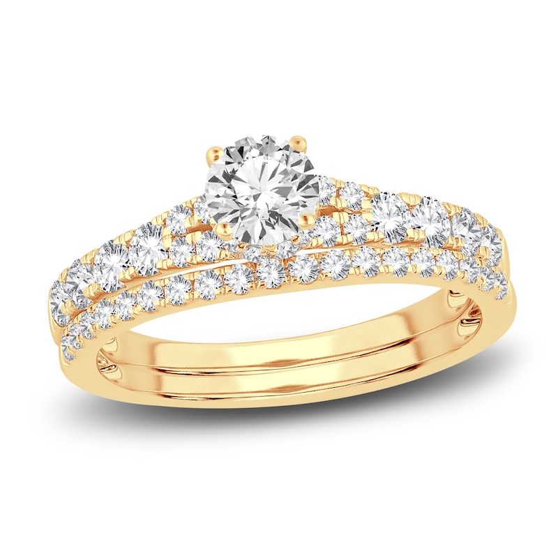 Main Image 1 of Diamond Bridal Set 1-1/4 ct tw Round 14K Yellow Gold