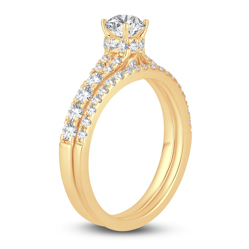Main Image 2 of Diamond Bridal Set 1-1/4 ct tw Round 14K Yellow Gold