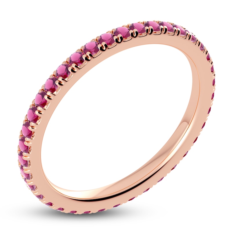 Main Image 2 of Juliette Maison Natural Rhodolite Garnet Eternity Ring 10K Rose Gold