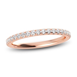Juliette Maison Natural White Sapphire Eternity Ring 10K Rose Gold