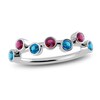 Thumbnail Image 1 of Juliette Maison Natural Rhodolite Garnet & Natural Blue Zircon Ring 10K White Gold