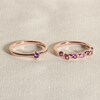 Thumbnail Image 4 of Juliette Maison Natural Rhodolite Garnet & Natural Blue Zircon Ring 10K White Gold