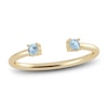 Thumbnail Image 1 of Juliette Maison Natural Aquamarine Cuff Ring 10K Yellow Gold