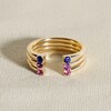Thumbnail Image 4 of Juliette Maison Natural Aquamarine Cuff Ring 10K Yellow Gold