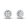 Thumbnail Image 1 of Diamond Halo Stud Earring Jackets 1/2 ct tw Round 14K White Gold (Jacket Only)