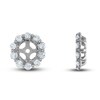 Thumbnail Image 1 of Diamond Halo Stud Earring Jackets 1/2 ct tw Round 14K White Gold