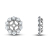 Thumbnail Image 2 of Diamond Halo Stud Earring Jackets 1/2 ct tw Round 14K White Gold