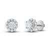 Thumbnail Image 3 of Diamond Halo Stud Earring Jackets 1/2 ct tw Round 14K White Gold (Jacket Only)
