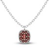 Thumbnail Image 1 of Juliette Maison Natural Garnet Pendant Necklace 10K White Gold