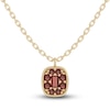 Thumbnail Image 1 of Juliette Maison Natural Garnet Pendant Necklace 10K Yellow Gold