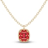 Thumbnail Image 1 of Juliette Maison Natural Ruby Pendant Necklace 10K Yellow Gold