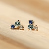 Thumbnail Image 3 of Juliette Maison Natural Multi-Gemstone Constellation Stud Earrings 10K Yellow Gold