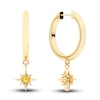 Juliette Maison Natural Citrine Starburst Hoops 10K Yellow Gold