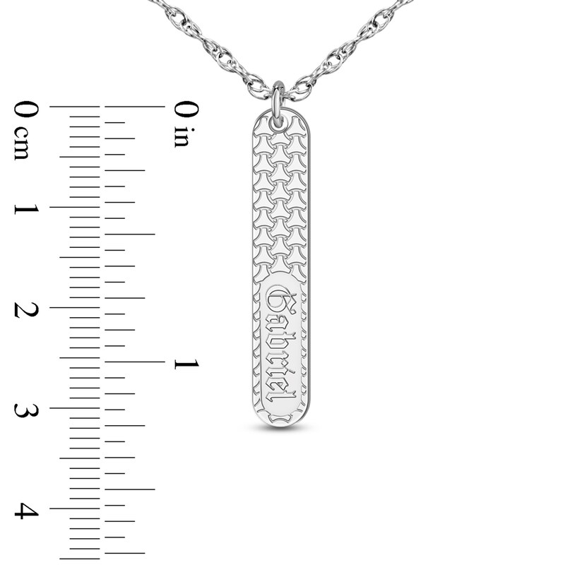 Engravable Pendant Necklace 14K Rose Gold 18"