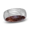 Thumbnail Image 1 of Men's Wedding Band Black Wood/Damascus Steel 7.0mm
