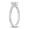 Thumbnail Image 2 of Baguette-Cut & Round Diamond Ring 1/3 ct tw 10K White Gold