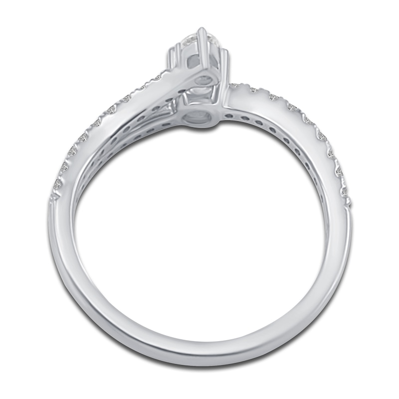 Main Image 3 of Diamond 2-Stone Ring 5/8 ct tw Round 14K White Gold