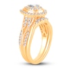 Thumbnail Image 2 of Diamond Twist Bridal Set 3/4 ct tw Pear/Round 14K Yellow Gold