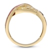 Thumbnail Image 4 of Natural Mother-of-Pearl Ring 1/5 ct tw Round 14K Yellow Gold