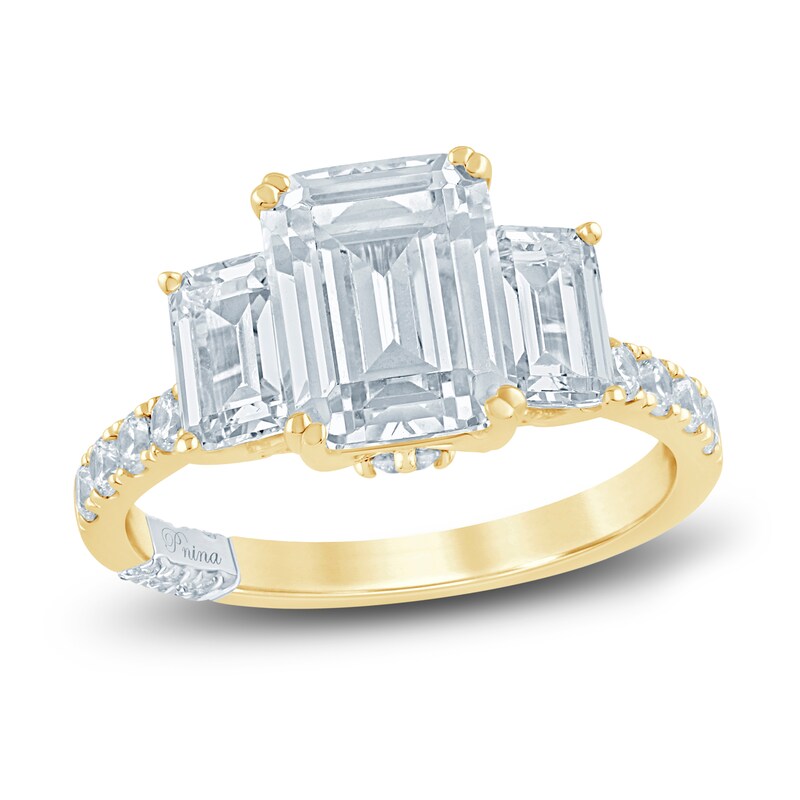 Pnina Tornai LabCreated Diamond Engagement Ring 31/2 ct tw Emerald