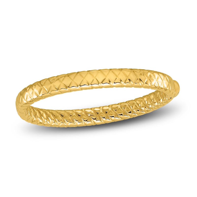 Main Image 1 of Textured Bangle Bracelet 14K Yellow Gold 7.8mm