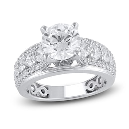 Diamond Engagement Ring 3-1/5 ct tw Round Platinum