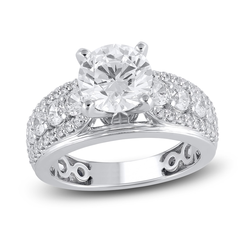 Main Image 1 of Diamond Engagement Ring 3-1/5 ct tw Round Platinum