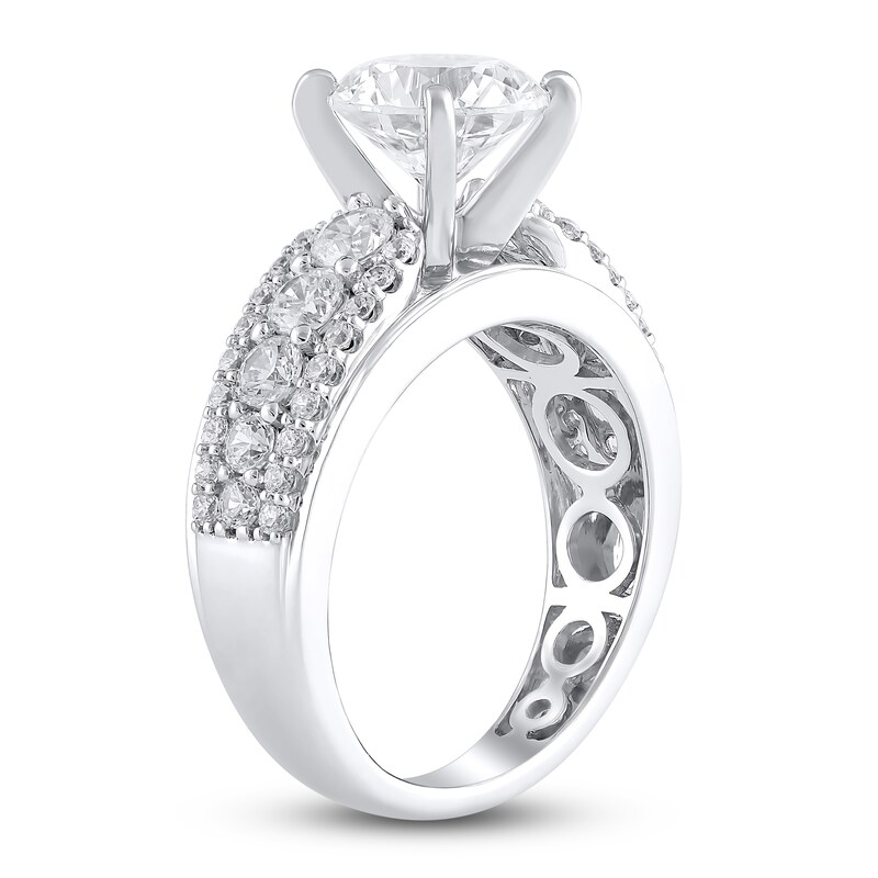 Main Image 2 of Diamond Engagement Ring 3-1/5 ct tw Round Platinum