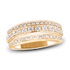 Thumbnail Image 1 of Diamond Triple Row Anniversary Band 3/4 ct tw Round 14K Yellow Gold