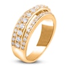 Thumbnail Image 2 of Diamond Triple Row Anniversary Band 3/4 ct tw Round 14K Yellow Gold