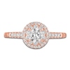 Thumbnail Image 3 of Diamond Double Halo Engagement Ring 5/8 ct tw 14K Rose Gold