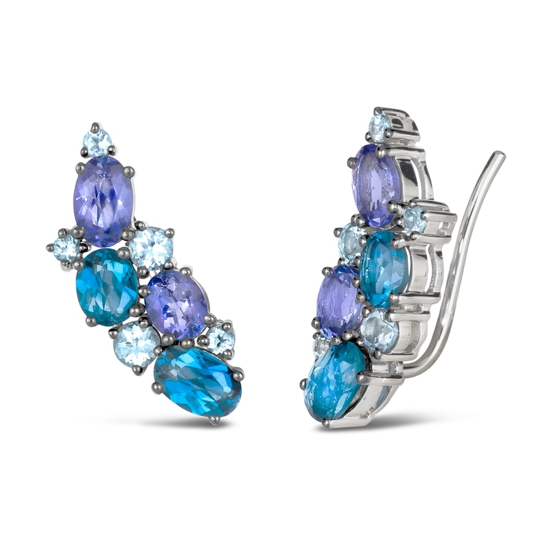 Main Image 2 of Le Vian Mare Azzurro Natural Multi-Gemstone Earrings 14K Vanilla Gold