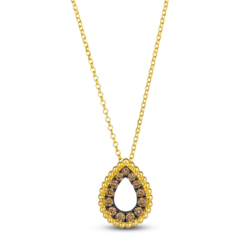 Main Image 1 of Le Vian Dolce D'Oro Chocolate Diamond Pendant Necklace 3/4 ct tw 14K Honey Gold 19"