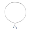 Thumbnail Image 1 of Le Vian Couture Pear-Shaped Natural Blue Sapphire Dangle Necklace 1-1/3 ct tw Diamonds 18K Vanilla Gold