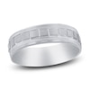 Thumbnail Image 1 of Men's Box-Patterned Wedding Band 14K White Gold 7mm