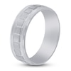 Thumbnail Image 2 of Men's Box-Patterned Wedding Band 14K White Gold 7mm