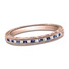 Thumbnail Image 1 of Kirk Kara Natural Sapphire & Diamond Wedding Band 1/10 ct tw 14K Rose Gold