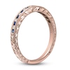 Thumbnail Image 2 of Kirk Kara Natural Sapphire & Diamond Wedding Band 1/10 ct tw 14K Rose Gold